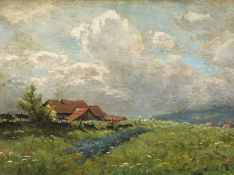 1844-August Splitgerber - Paesaggio estivo